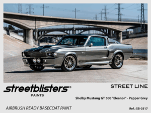 Street Line Paint - Ford Shelby Mustang GT 500 Eleanor 1967 -> Pepper Grey - 1x30ml (SB30-0317)
