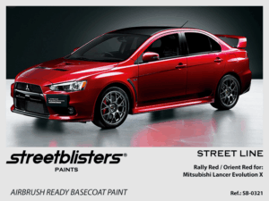 Street Line Paint - Mitsubishi Lancer Evolution X -> Rally Red / Orient Red - 1x30ml (SB30-0321)