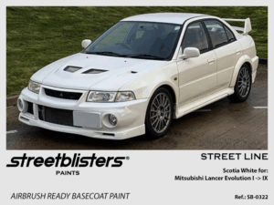 Street Line Paint - Mitsubishi Lancer Evolution -> Scotia White - 1x30ml (SB30-0322)